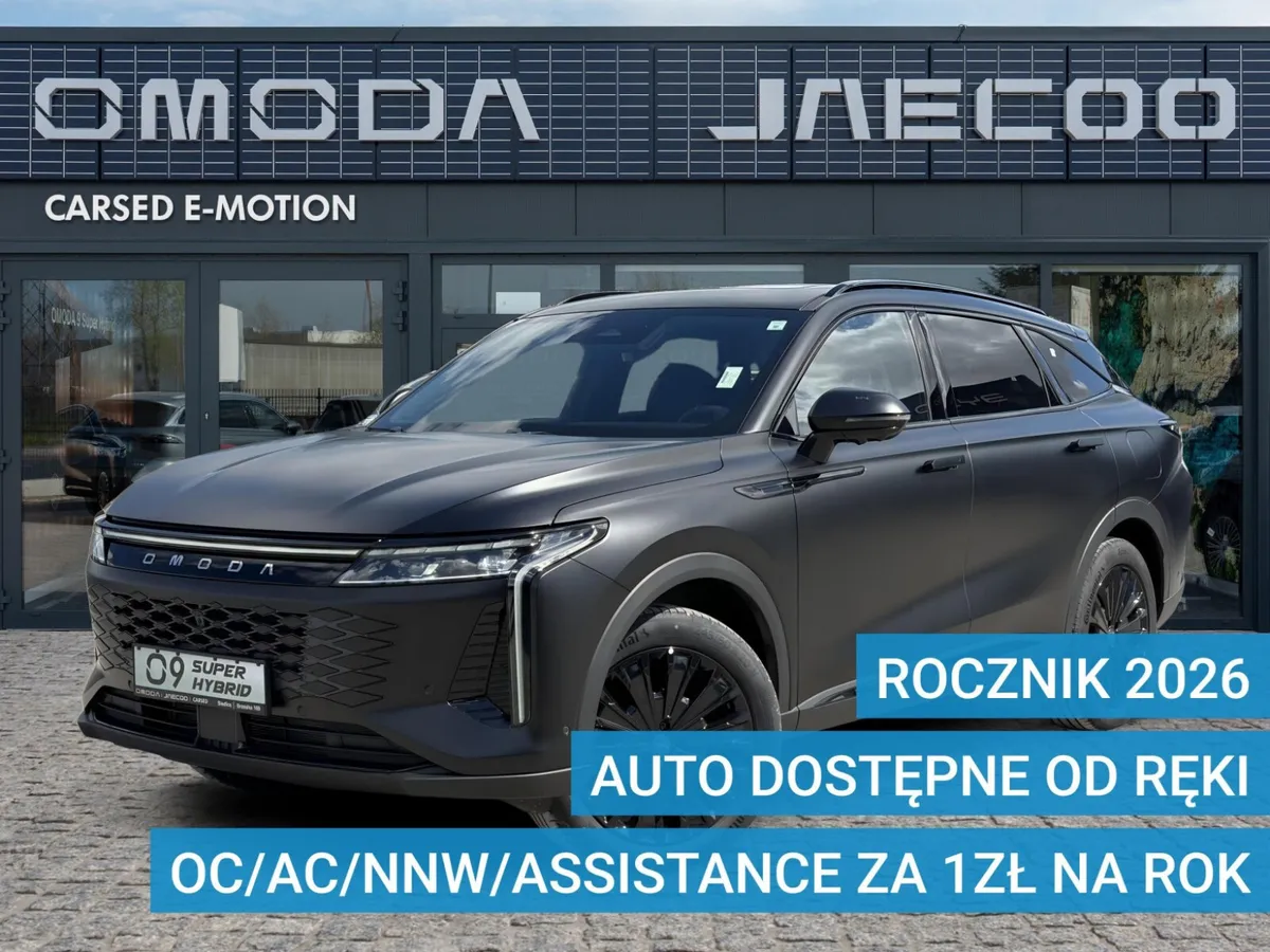 Omoda 9 PHEV Exclusive 1.5 TGDI 537 KM 3DHT AWD Matte Black (CP) Czarna skórzana 2026
